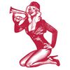Aufkleber Pin-Up Girl Trompette Decal