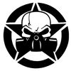Aufkleber Stern US ARMY STAR Punisher Biohazard