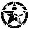 US ARMY STAR Punisher Rough Decal