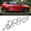 Car side Renault Clio 2018 Checkboard stickers set