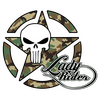 Sticker Étoile US ARMY Star Lady Rider Punisher