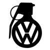 Aufkleber VW Volkswagen Logo Granate