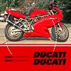 Ducati Supersport 750 Motorrad Aufkleber Set