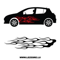 > Sticker Deco Flamme Auto 5