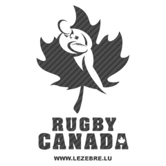 Sticker Carbone Canada Rugby Logo 2