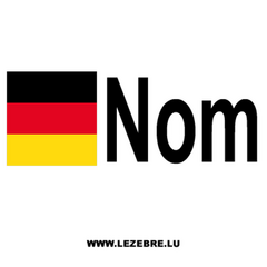 Kit 2 Stickers Flagge Deutschland Name Fahrer Rallye zum Personalisieren