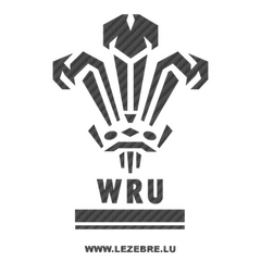 Sticker Carbone WRU Pays de Galles Rugby Logo