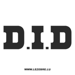DID – D.I.D Decal