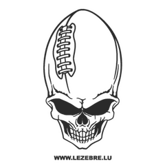 Rugby Skull Decal
