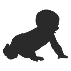 Baby crawling Decal