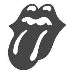 Sticker Karbon Rolling Stones logo