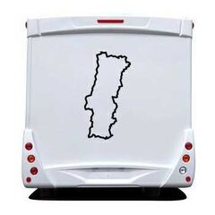 Sticker Camping Car Portugal Continent Silhouette Contour