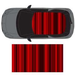 Graphic Art Shades of Red car roof sticker