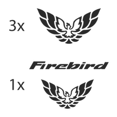 Pontiac Firebird Logos Decals Set