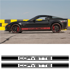Kit Stickers Auto Bandes Bas de Caisse Corvette Racing