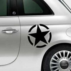Sticker Fiat 500 Stern US ARMY STAR