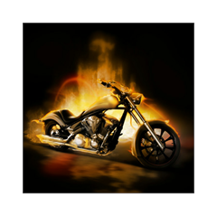 Sticker Deko Moto Flammen de fumée