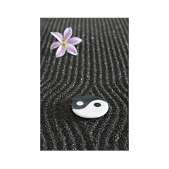 Sticker Deko Yin et Yang dans un jardin zen