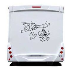 Cat catches Mouse Camping Car Decal