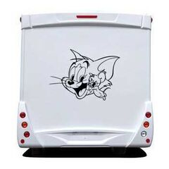 Cat and Mouse laugh friends Camping Car Decal