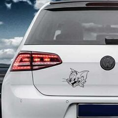 Cat and Mouse laugh friends Volkswagen MK Golf Decal