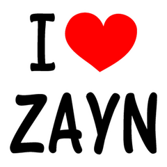 Tee-shirt I Love ZAYN (One Direction)