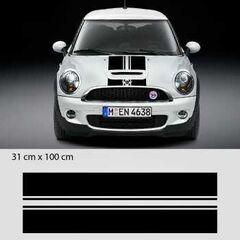 Kit Stickers Bandes Doubles Capot Mini (One, Cooper S, John Cooper Works, Roadster, Cabrio) 2