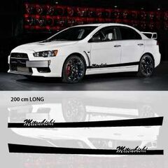 Mitsubishi car side stripes decals set