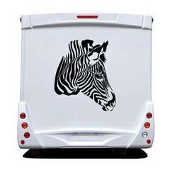 The Zebra Profile Camping Car Decal