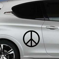 VW Peace and love logo Peugeot Decal