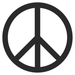 Sticker Peace & Love Logo