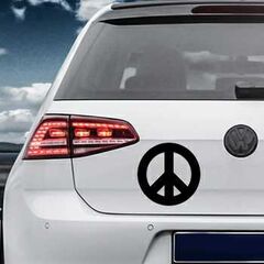 Sticker VW Golf Peace and Love Logo 2