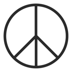 Sticker Peace and Love Logo 3