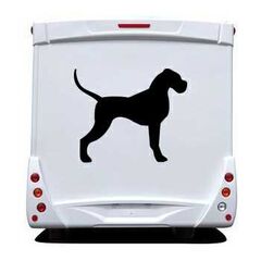 Sticker Wohnwagen/Wohnmobil Silhouette Hund
