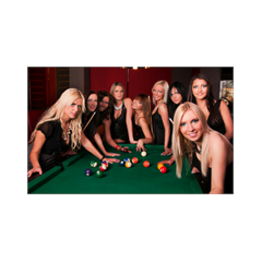 Sticker Deko Jolies femmes jouant au billiard