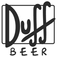 Sticker Bier Duff Beer logo