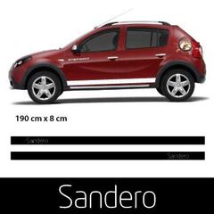 Kit Stickers Bandes Bas de Caisse Auto Dacia Sandero Logo