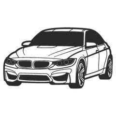 BMW serie 4 silhouette Decal