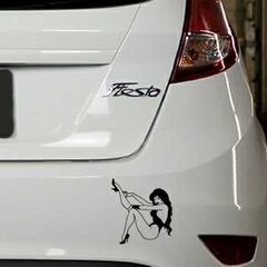 Sexy Pinup Ford Fiesta Decal