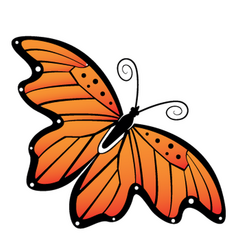 Sticker Papillon Orange
