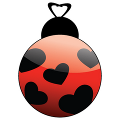 Ladybug with small hearts Decal