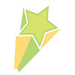 Green Yellow Star Decal