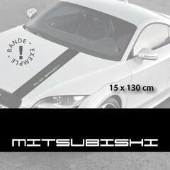 Mitsubishi car hood decal strip
