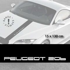 Stickers bandes autocollantes Capot Peugeot 206
