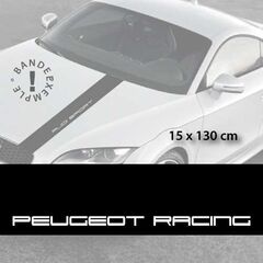 Stickers bandes autocollantes Capot Peugeot Racing