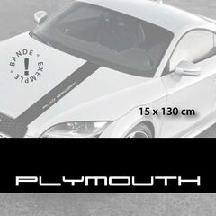 Plymouth car hood decal strip