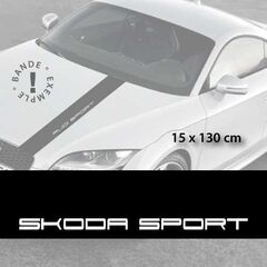 Skoda Sport car hood decal strip