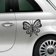 Sticker Fiat 500 Schmetterling Design