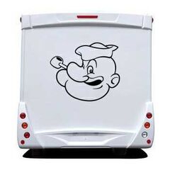 Popeye face Camping Car Decal