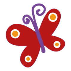 Red Butterfly decal